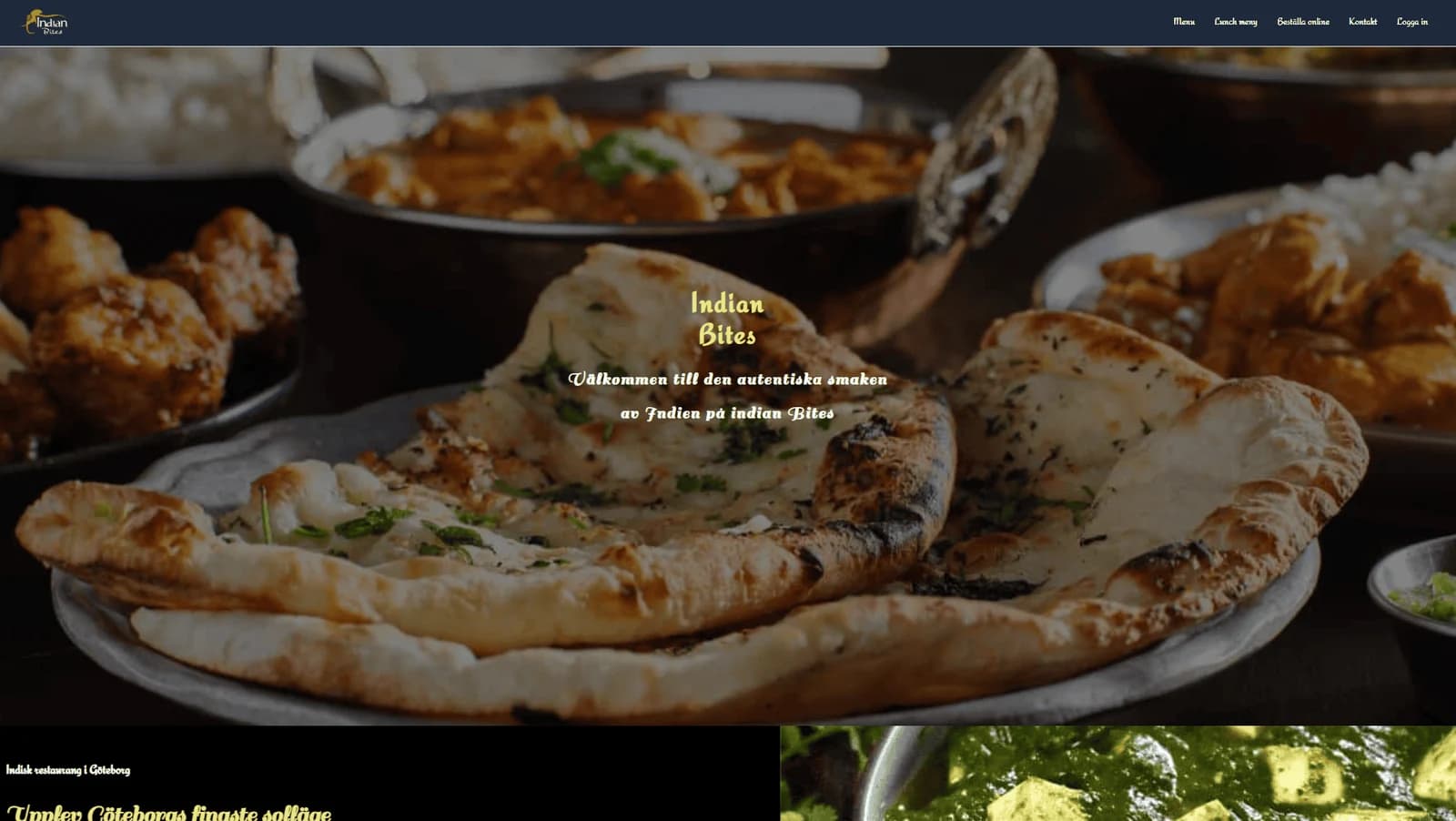 Indian Bites – webbplats designad och utvecklad av Nordix Web