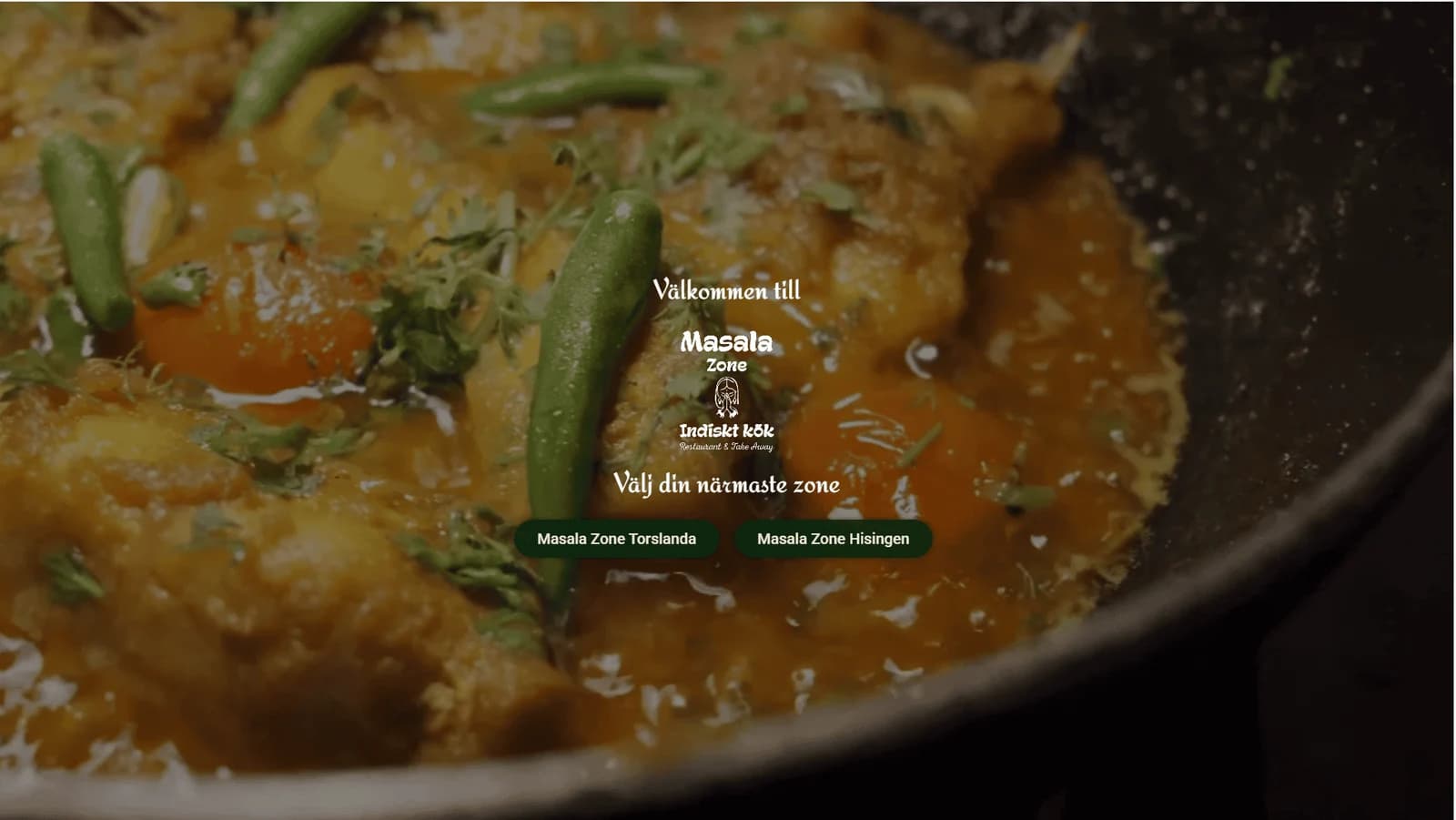 Masala Zone – webbplats designad och utvecklad av Nordix Web