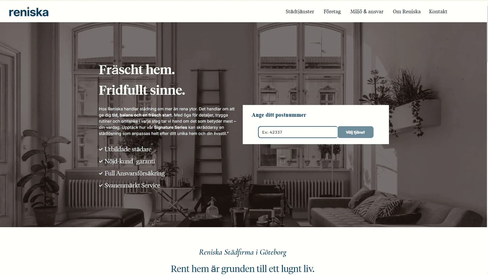 Reniska – webbplats designad och utvecklad av Nordix Web